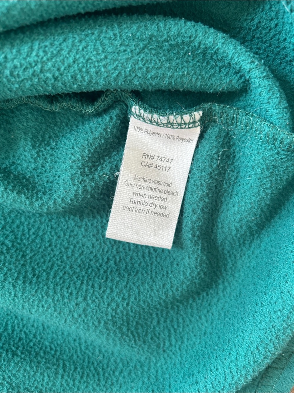 Women’s Small Natural Reflections Green Fleece 1/4 zip Pullover - Picture 7 of 7